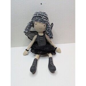 Jellycat Dark Goth Fairy Fae Plush Stuffed Animal Doll Retired Emo 14" FLAWS